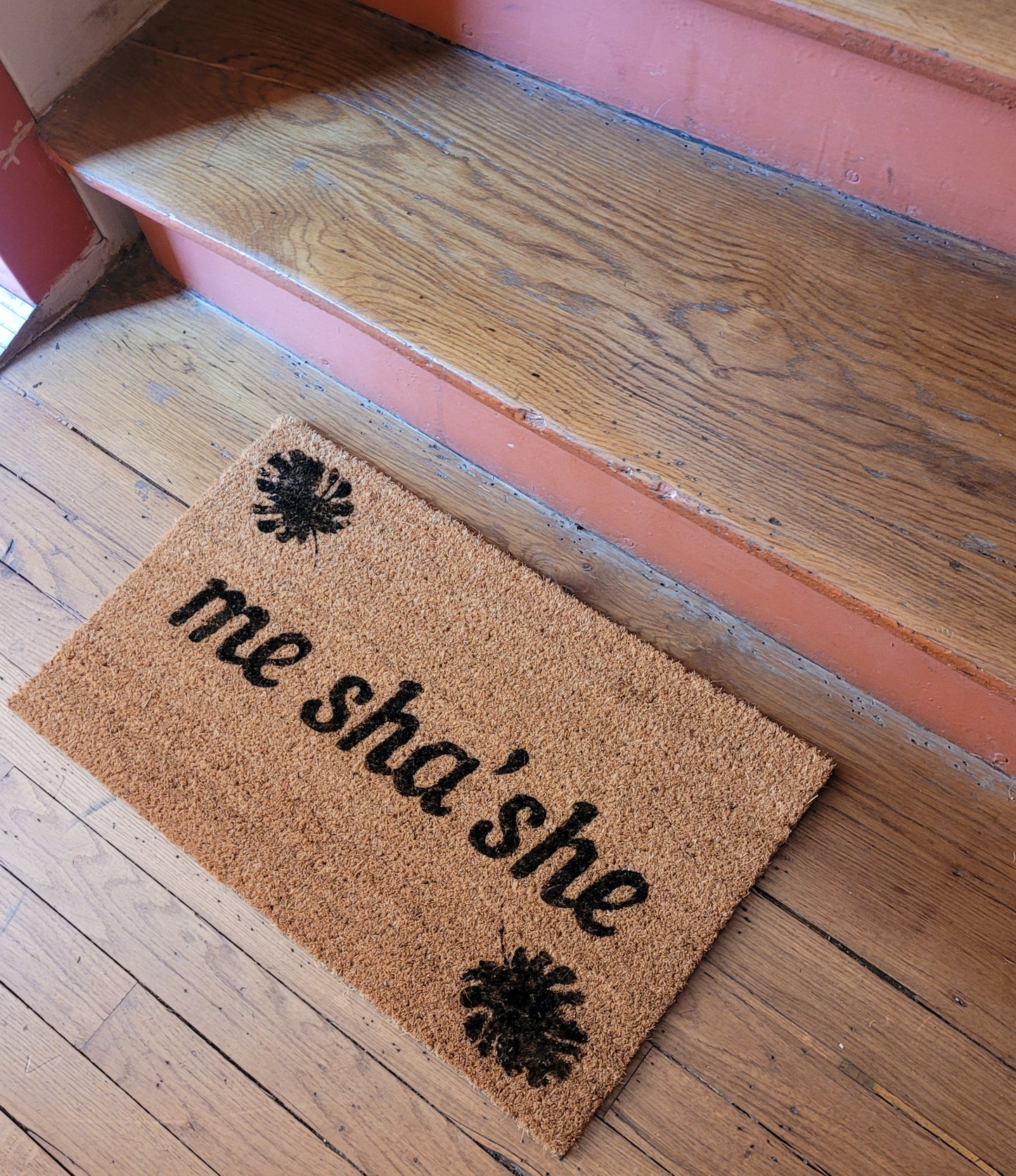 "Me sha'she" door mat - Greeting in Bamum
