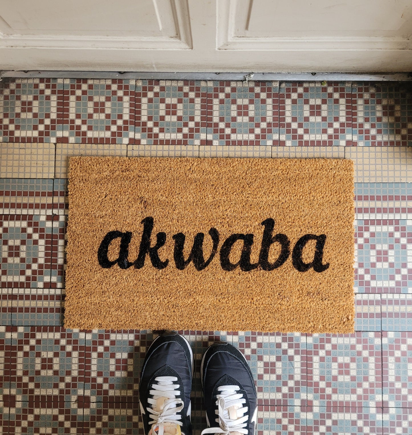 Paillasson Akwaba - "Bienvenue" en Baoulé