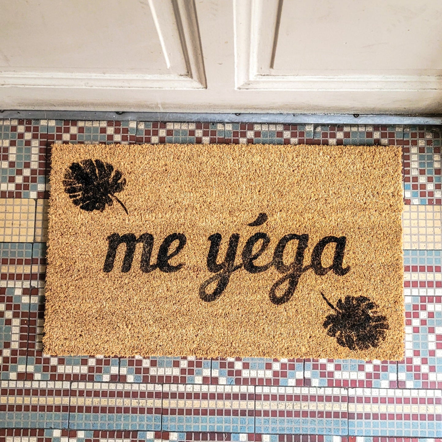 "Me yéga" door mat - Greeting in Baasa (Cameroon)