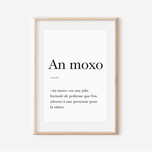 "An moxo" poster - Greeting in Soninke