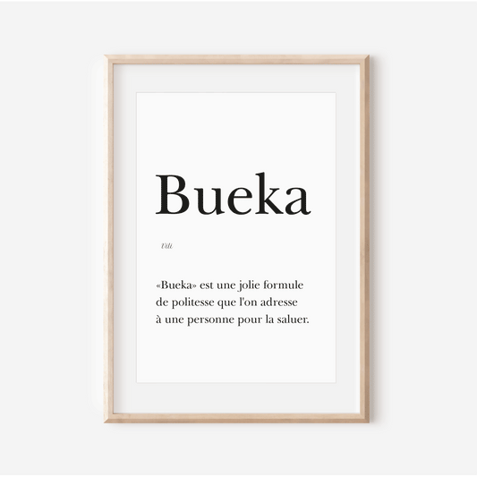 Affiche "Bueka" - Salutation en Vili