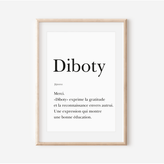 Merci en Yipunu -  Affiche "Diboty"