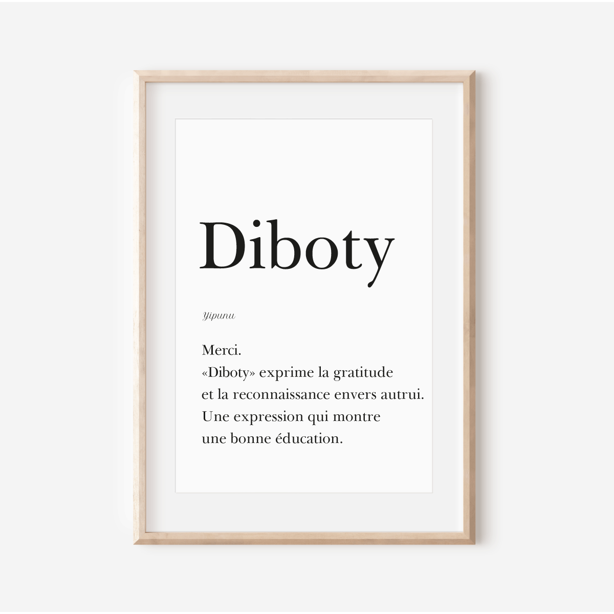 Thank you in Yipunu - “Diboty” poster