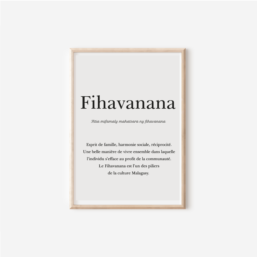 "Fihavanana" - Poster 30x40 cm