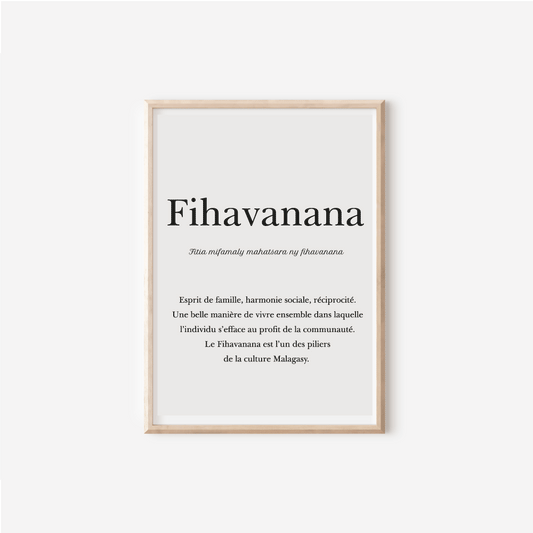 "Fihavanana" - Affiche 30x40 cm
