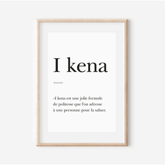 Affiche "I kéna" - Bonjour en Soussou