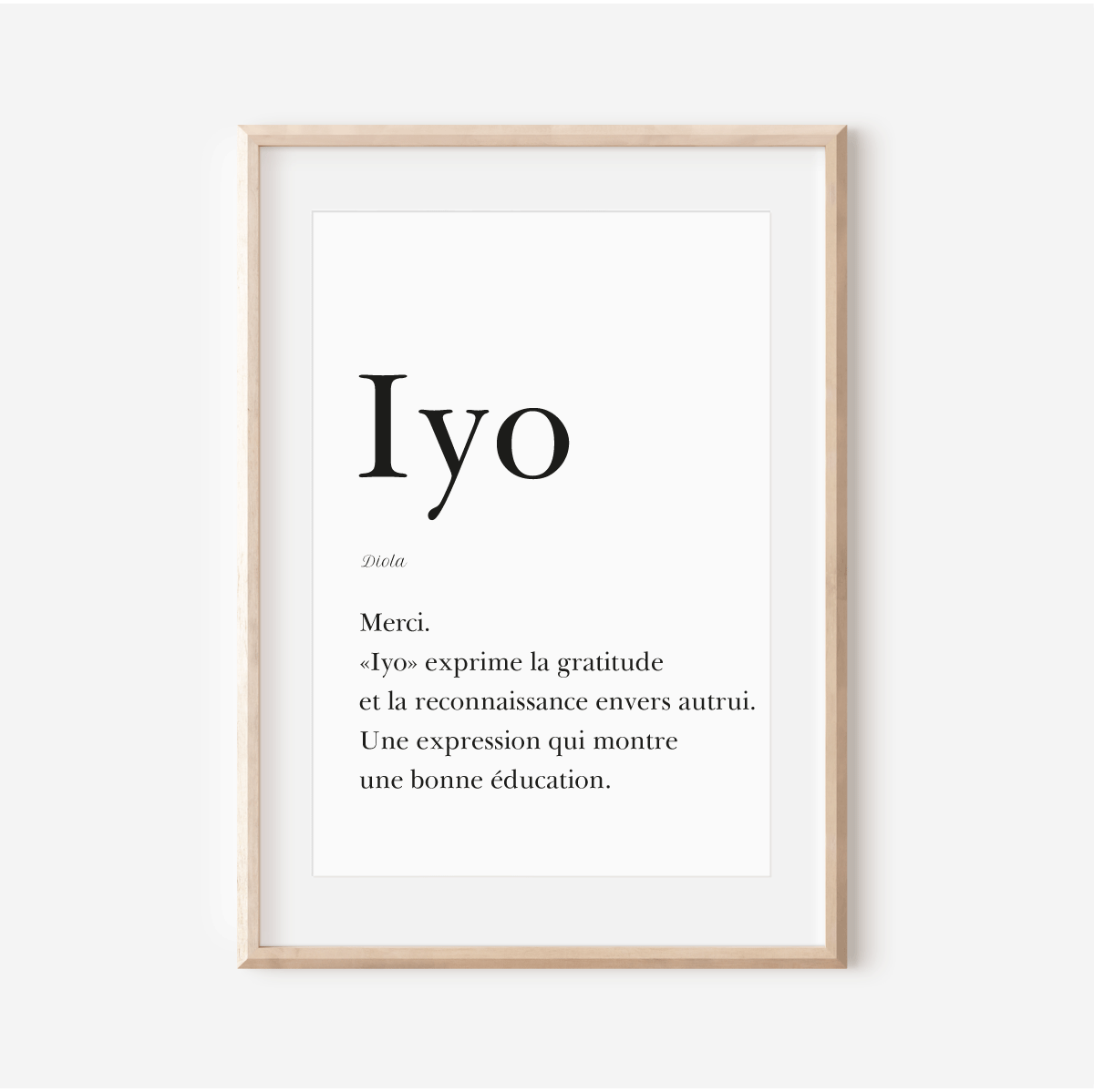 Merci en Diola - Affiche "Iyo"