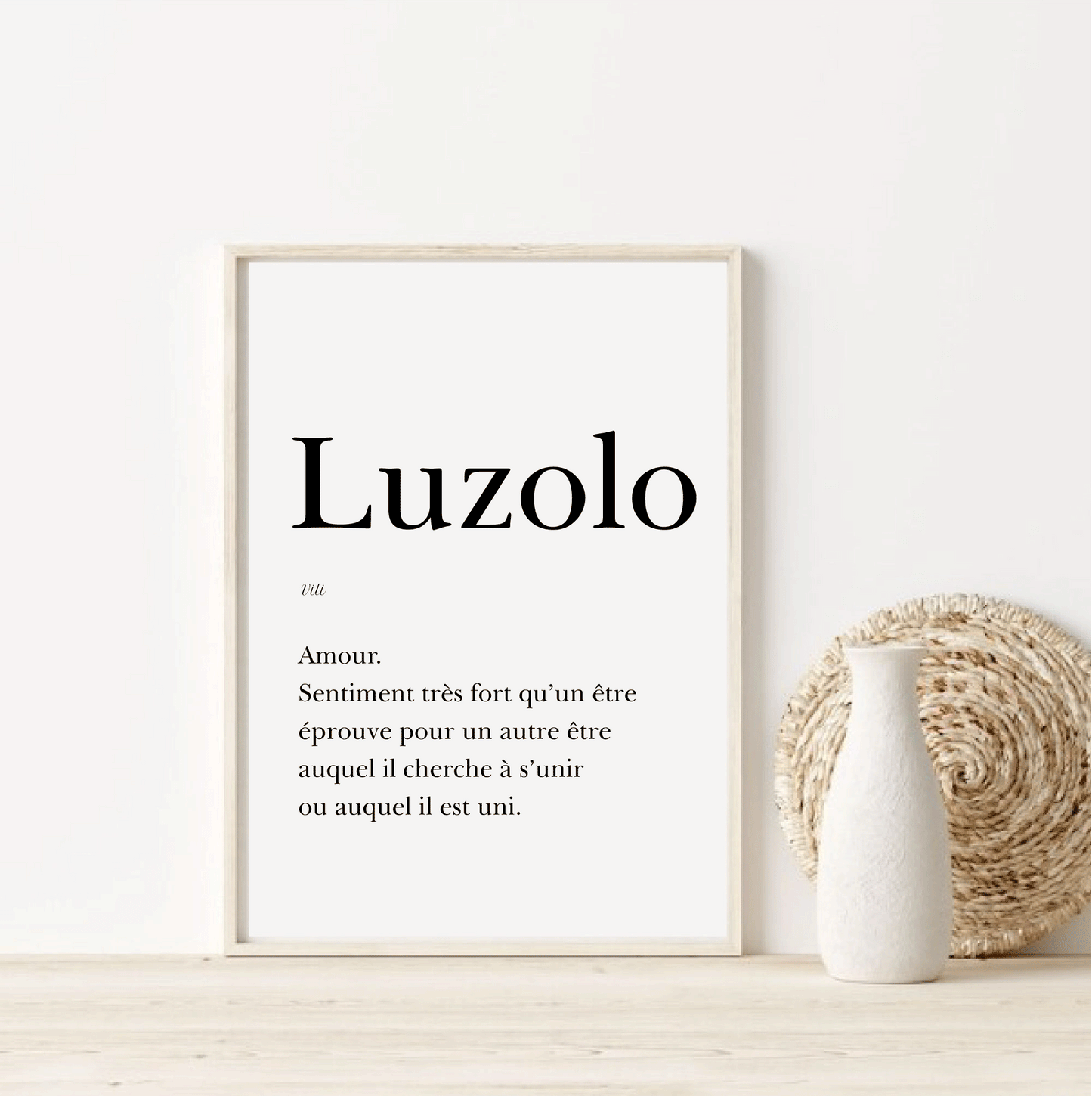 Affiche Amour en Vili, "Luzolo" - 30x40 cm