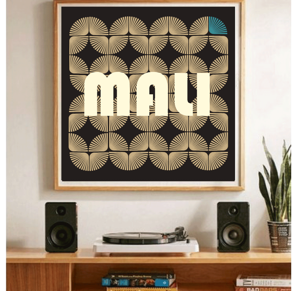 Affiche style rétro "Mali" - collection "My African Vintage"