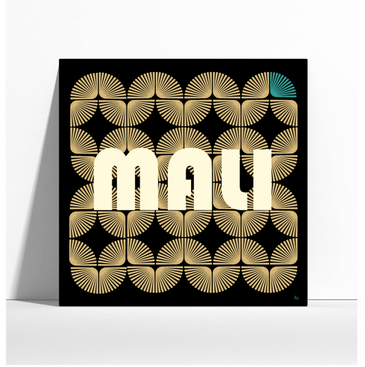 Affiche style rétro "Mali" - collection "My African Vintage"