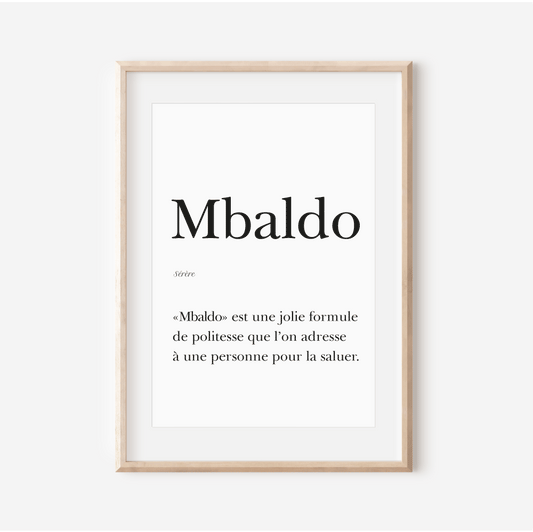 Poster "Mbaldo" - "Hello" in Serer
