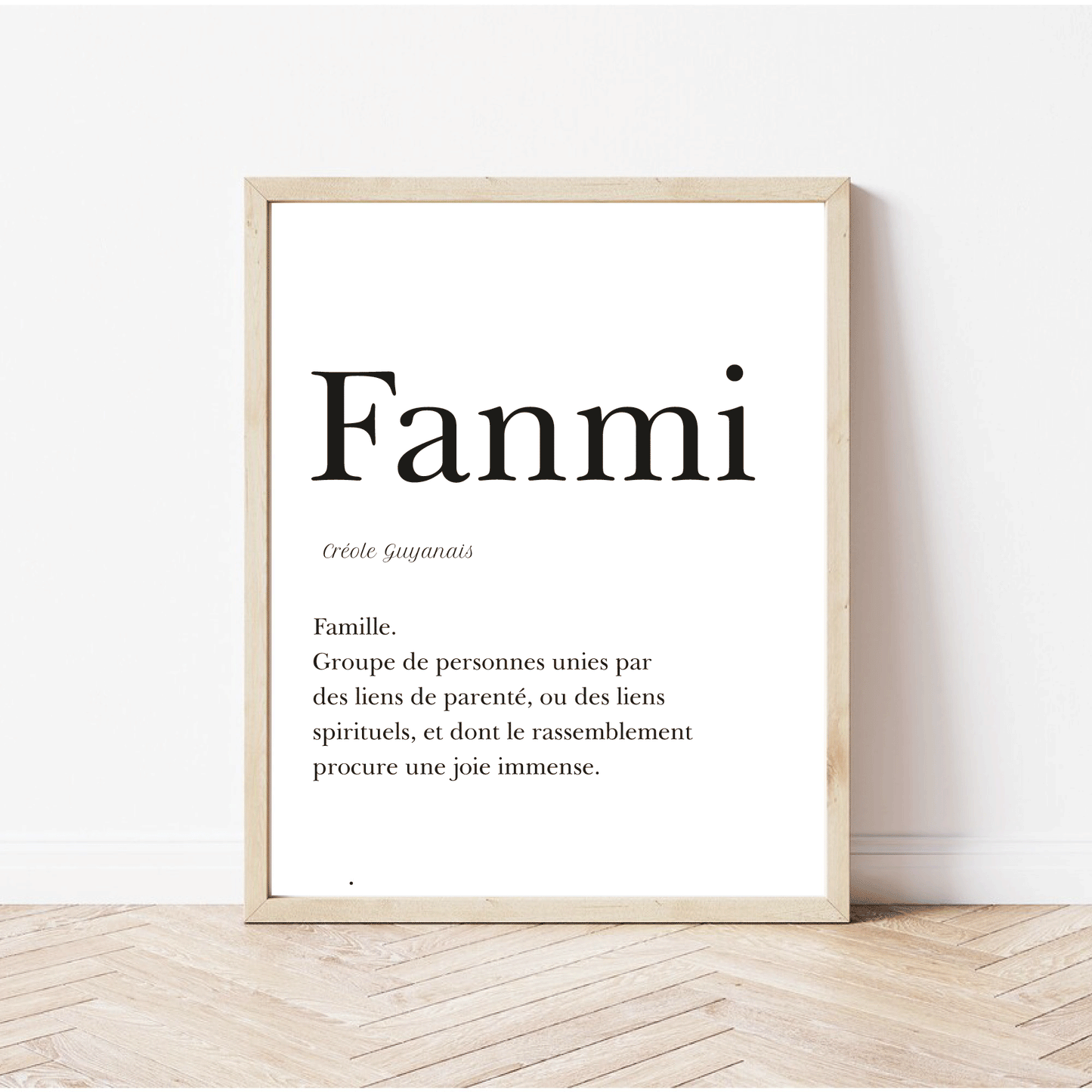 Family in Guyanese Creole - "Fanmi" - 