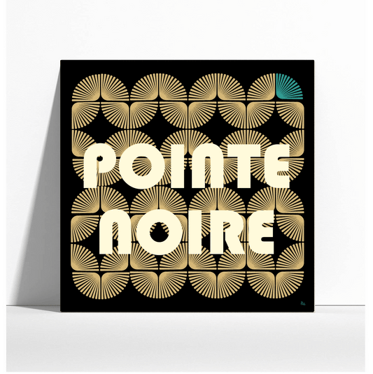 "Pointe Noire" retro style poster  - "My African Vintage" collection