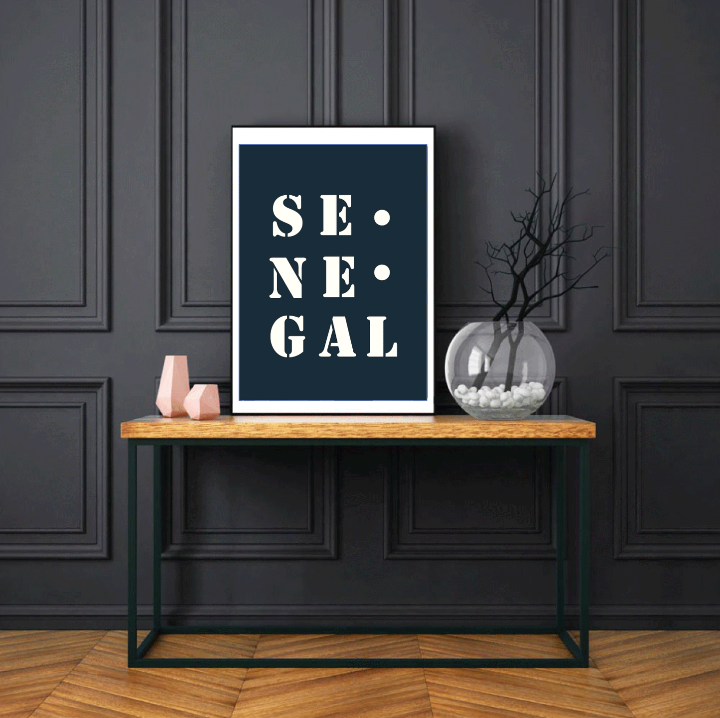 Affiche "Sénégal" bleue