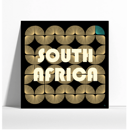 Affiche style rétro "South Africa" - collection "My African Vintage"