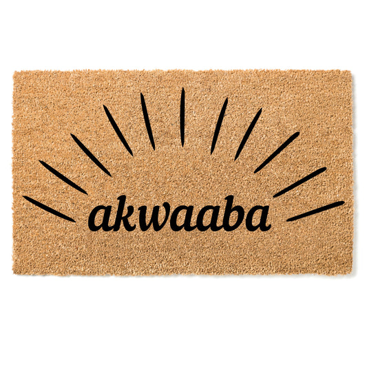 "Akwaaba" door mat - "Welcome" in Twi