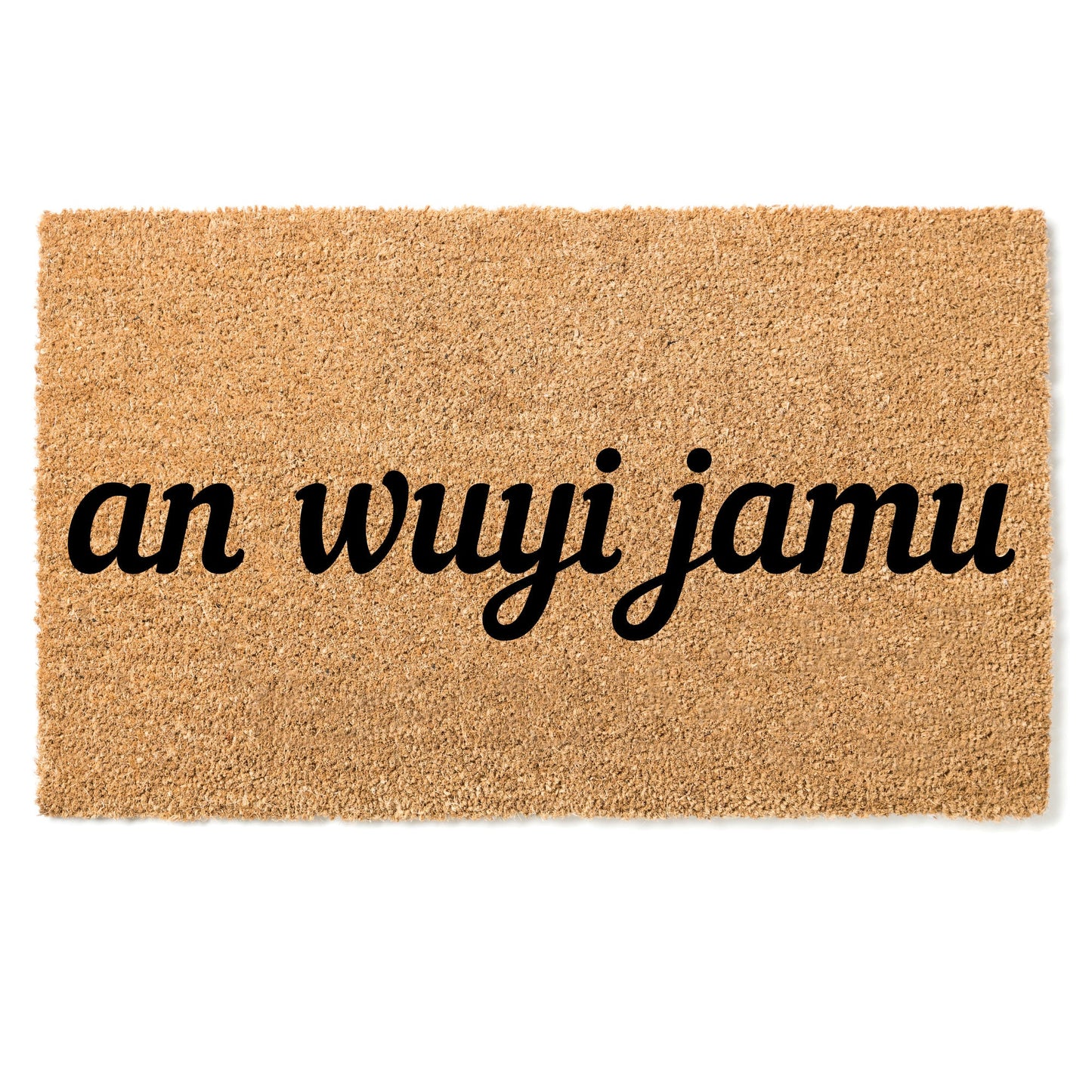 "An wuyi jamu" door mat - Greeting in Soninké