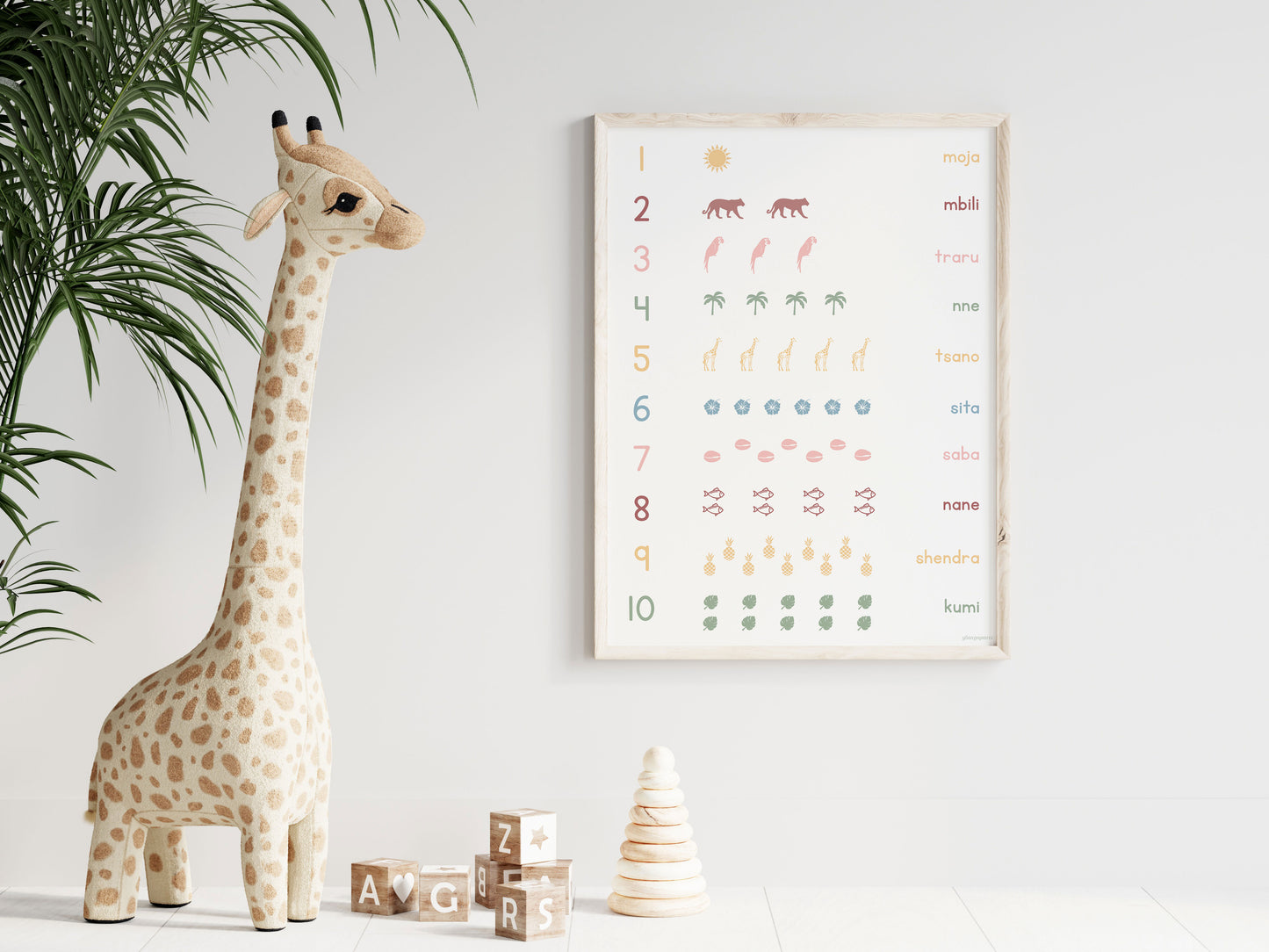 Counting in Shimaoré - Poster 30x40 cm - Children's Decoration Poster