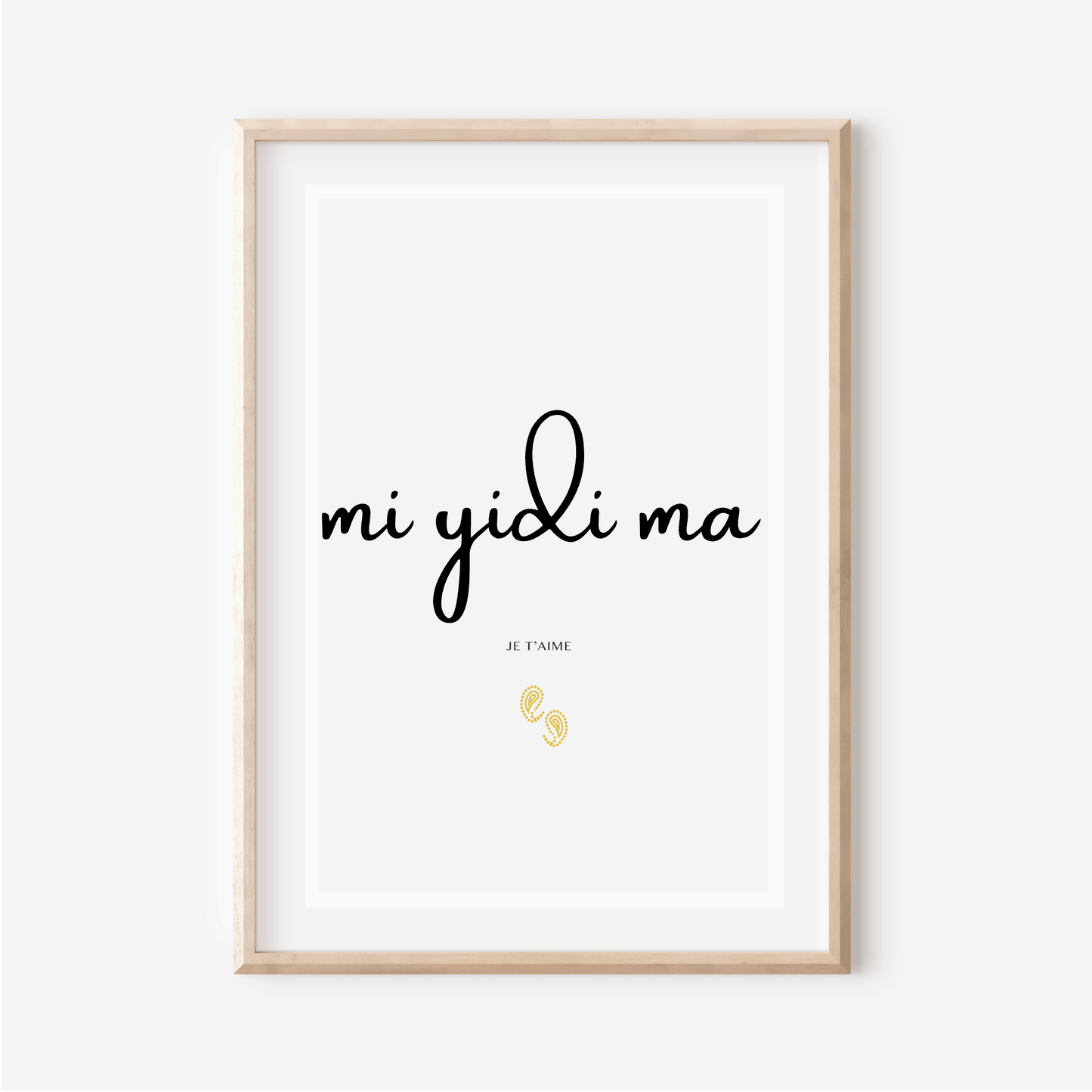 "I love you" in Fulfulde - "Mi yidi ma" poster