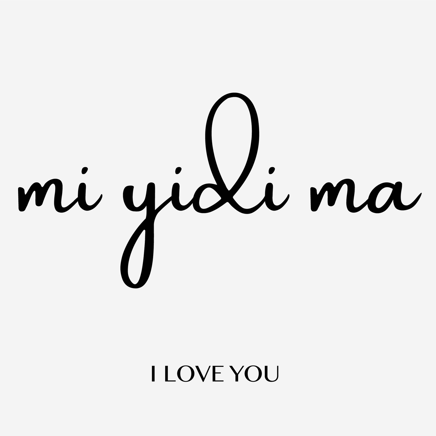 I love you in Fulfulde - "Mi yidi ma" print - 30x40 cm