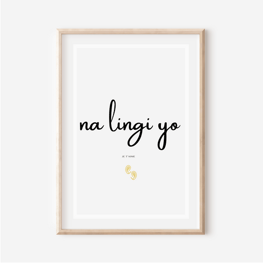 "I love you" in Lingala - "Na lingi yo" poster
