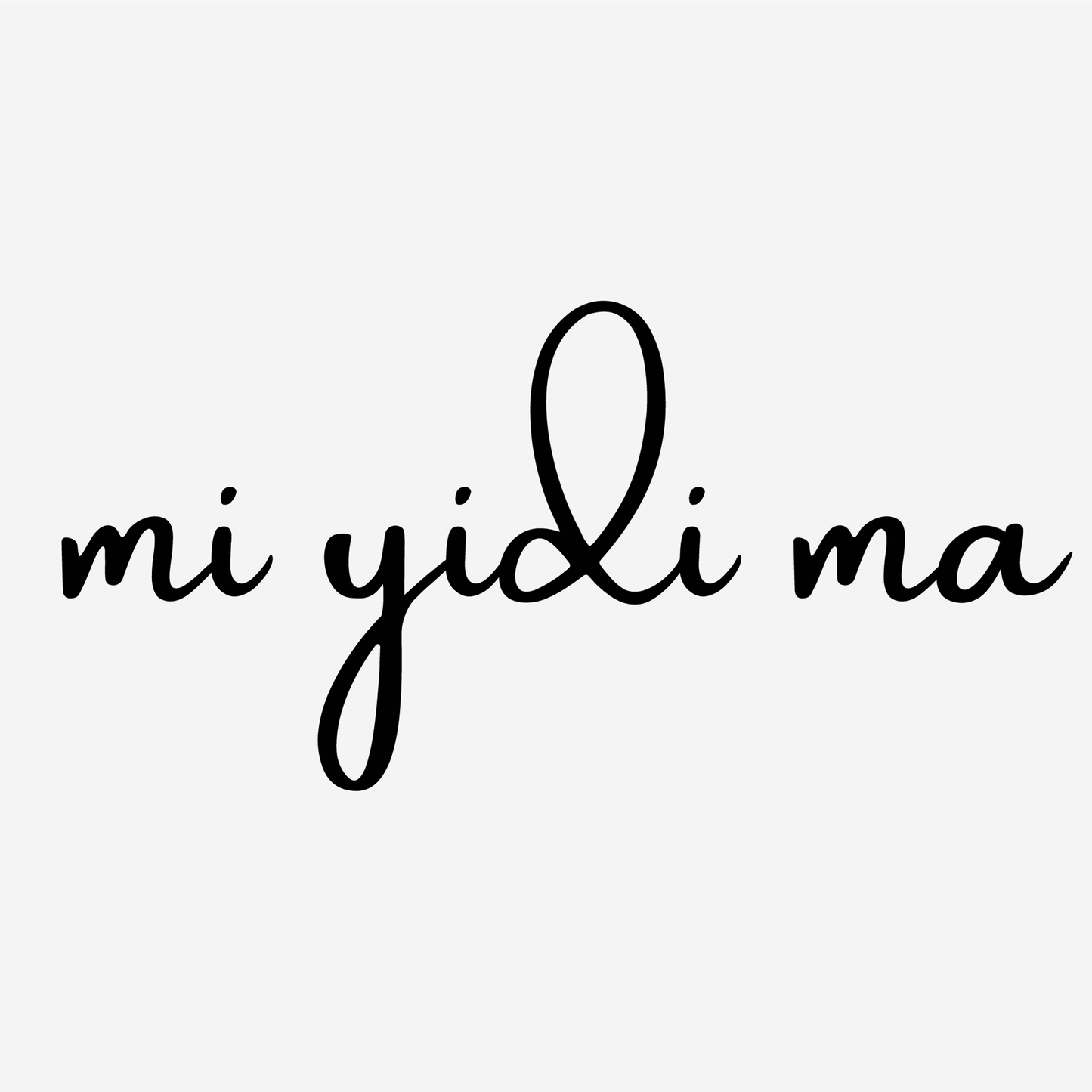 Affiche "Je t aime" en Pulaar - "Mi yidi ma" - 30x40 cm