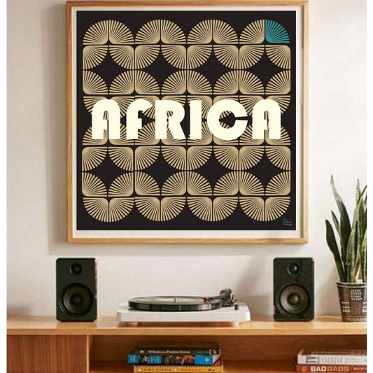 "Africa" ​​retro style poster - "My African Vintage" collection