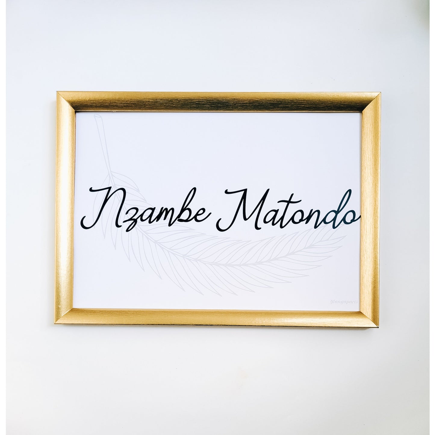Affiche "Nzambe Matondo" - Noir et Blanc