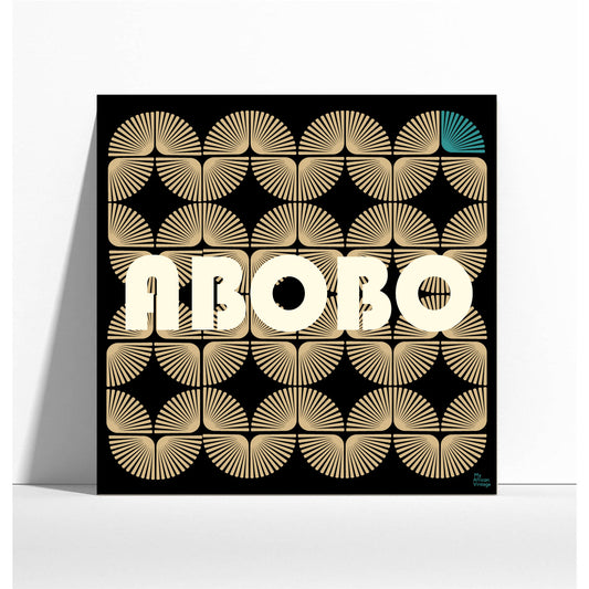 Affiche style rétro "Abobo" - collection "My African Vintage"