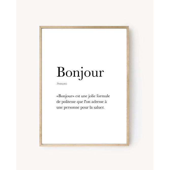 Hello in French - "Bonjour"