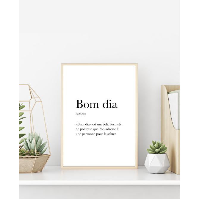 Hello in Portuguese - "Bom dia"