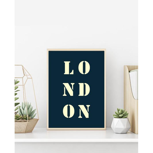 Midnight blue "London" poster