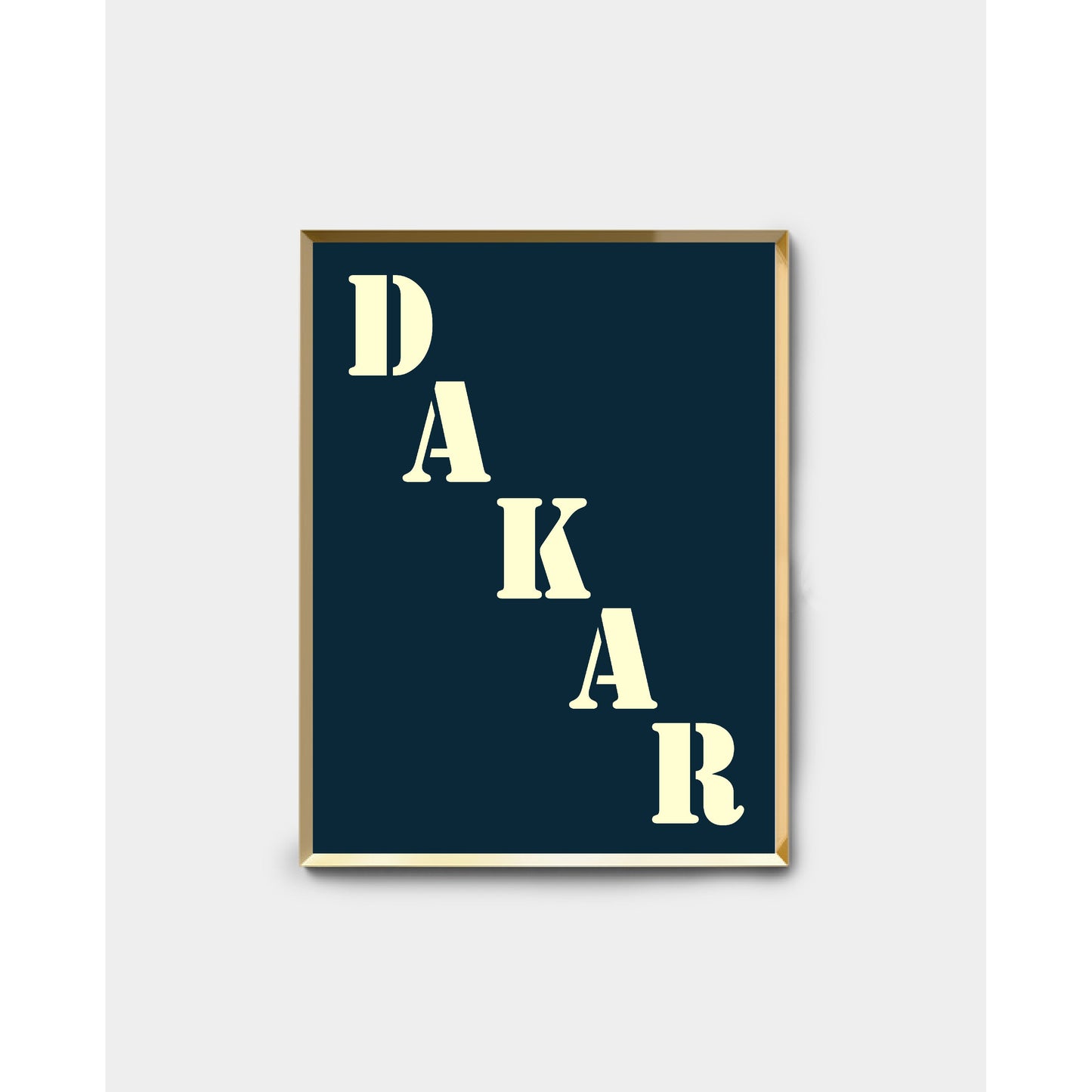 Affiche "Dakar" bleu nuit