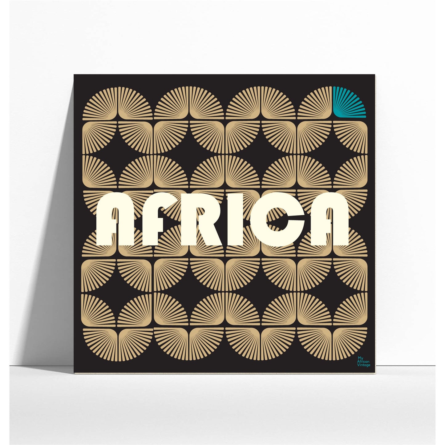 "Africa" ​​retro style poster - "My African Vintage" collection