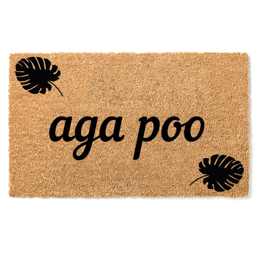 "Aga poo" door mat - Greeting in Dogon