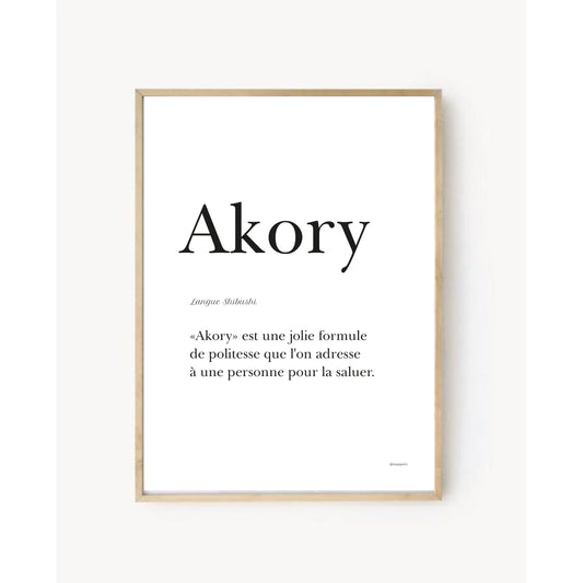 "Akory" poster - Hello in Shibushi
