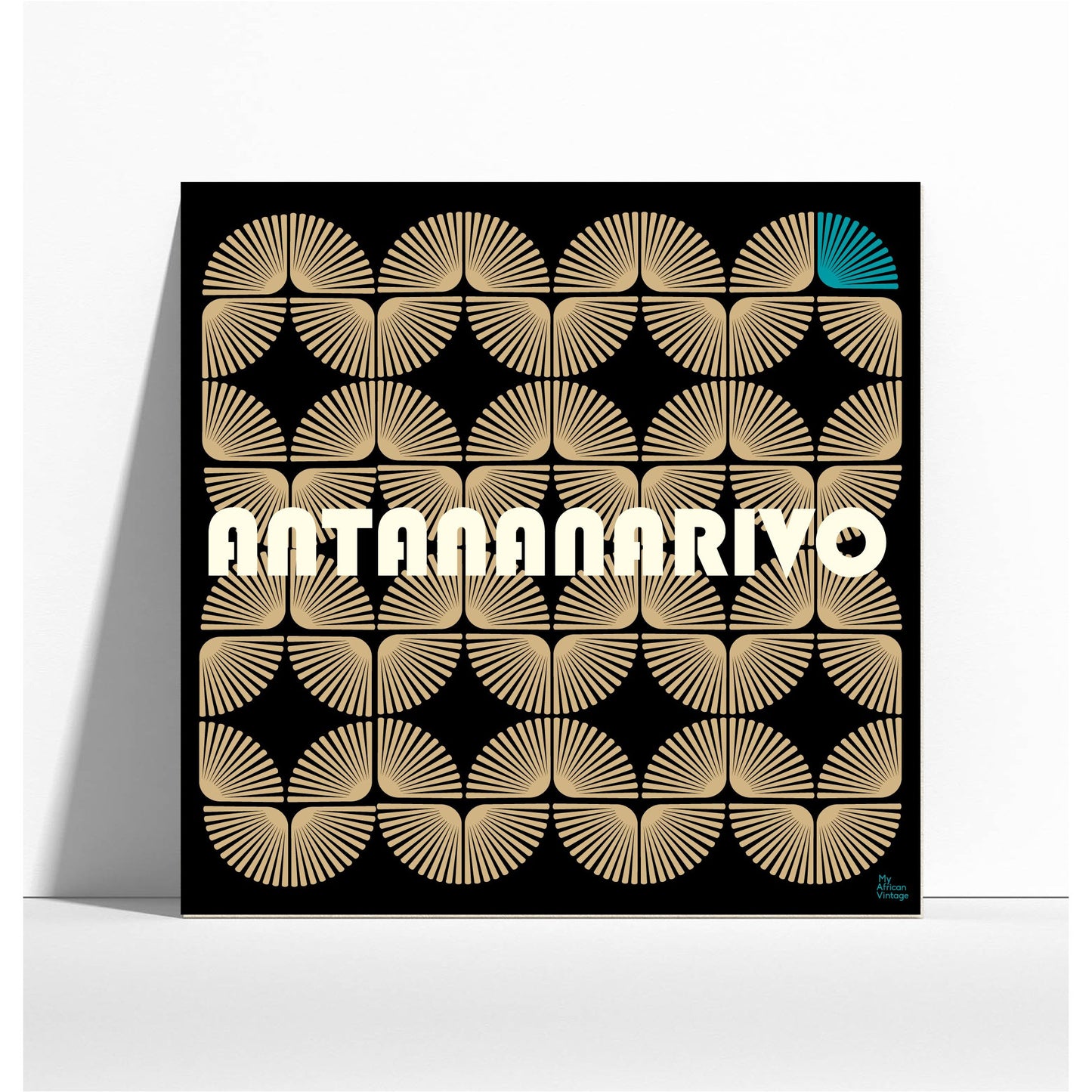"Antananarivo" retro style poster  - "My African Vintage" collection
