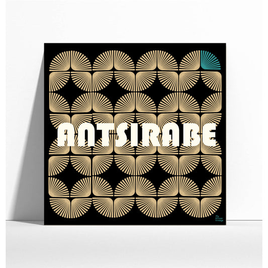 Affiche style rétro "Antsirabe" - collection "My African Vintage"