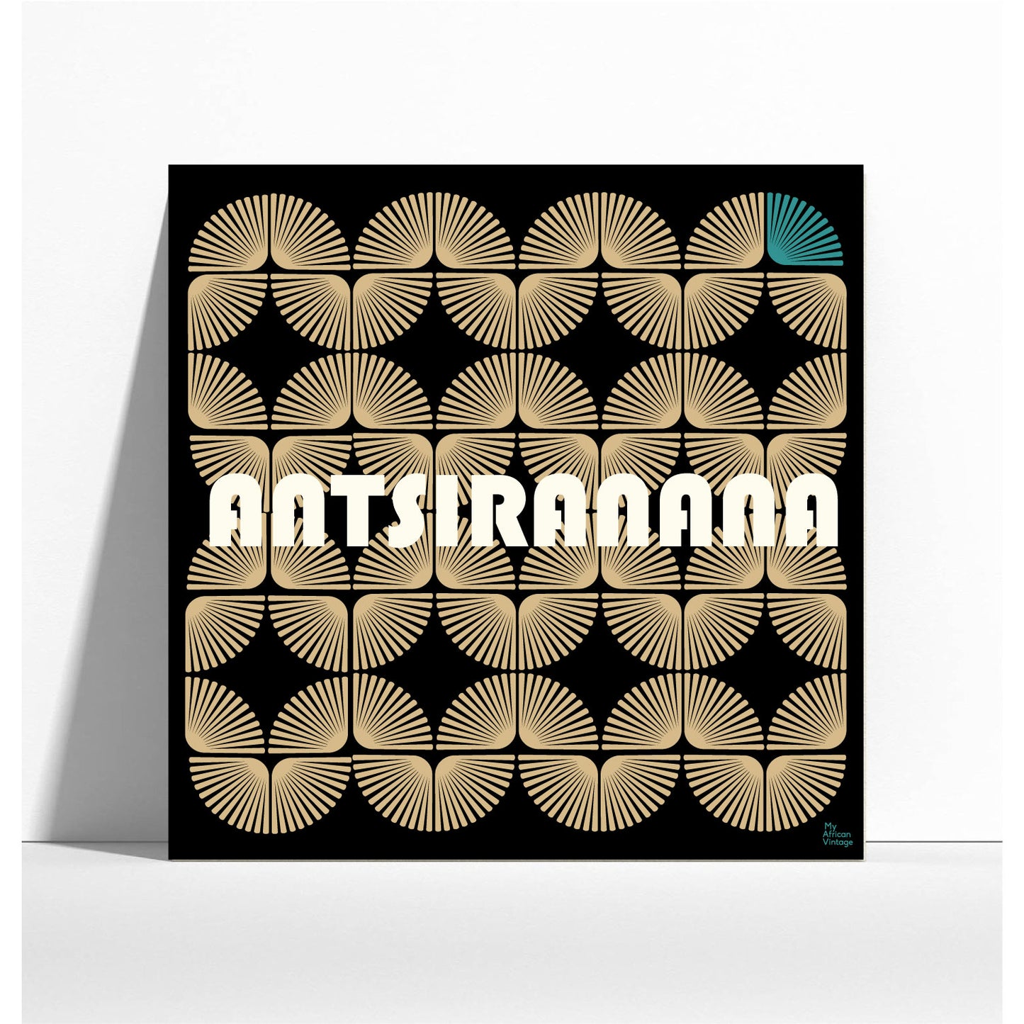 "Antsiranana" retro style poster - "My African Vintage" collection