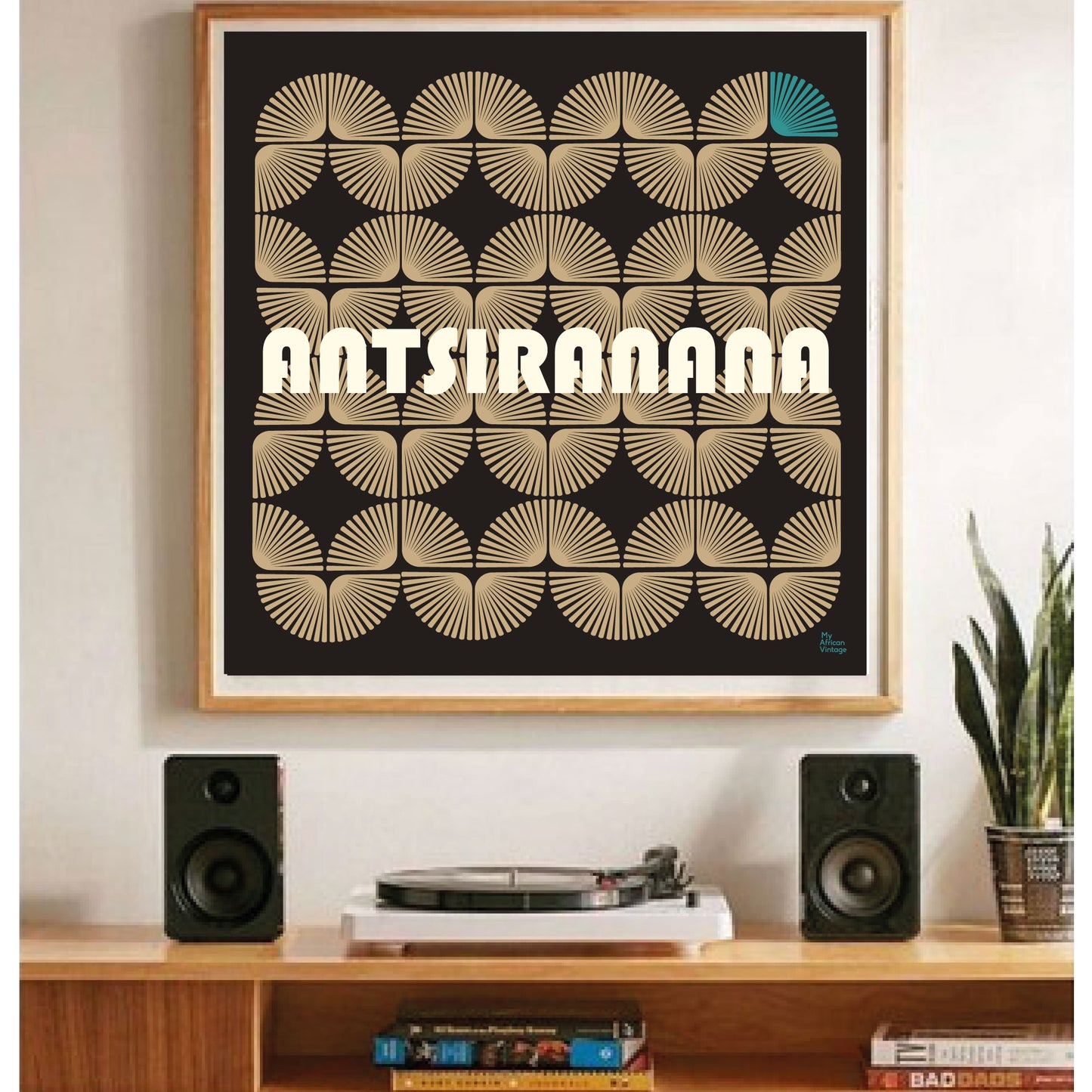 "Antsiranana" retro style poster - "My African Vintage" collection