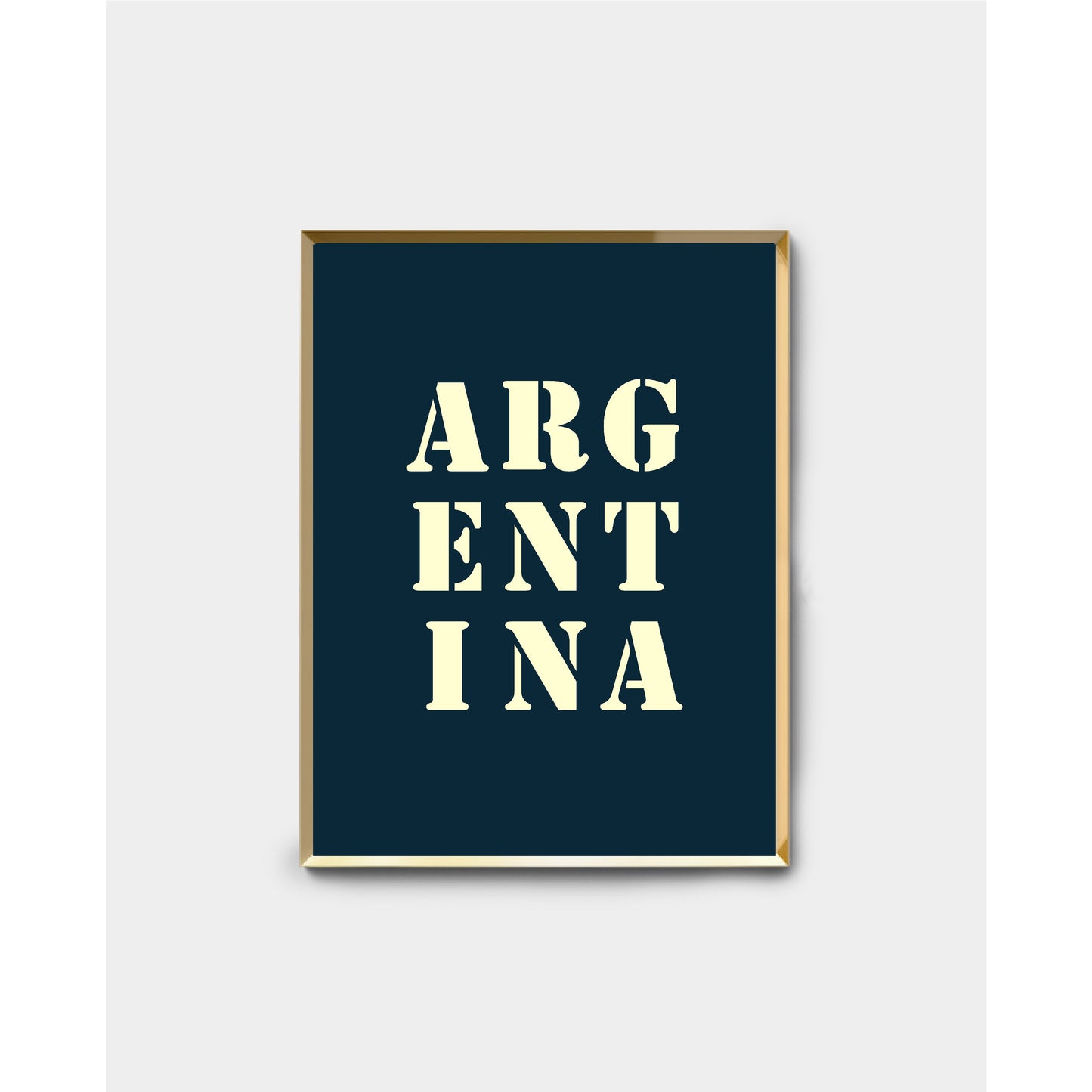 Midnight blue "Argentina" poster