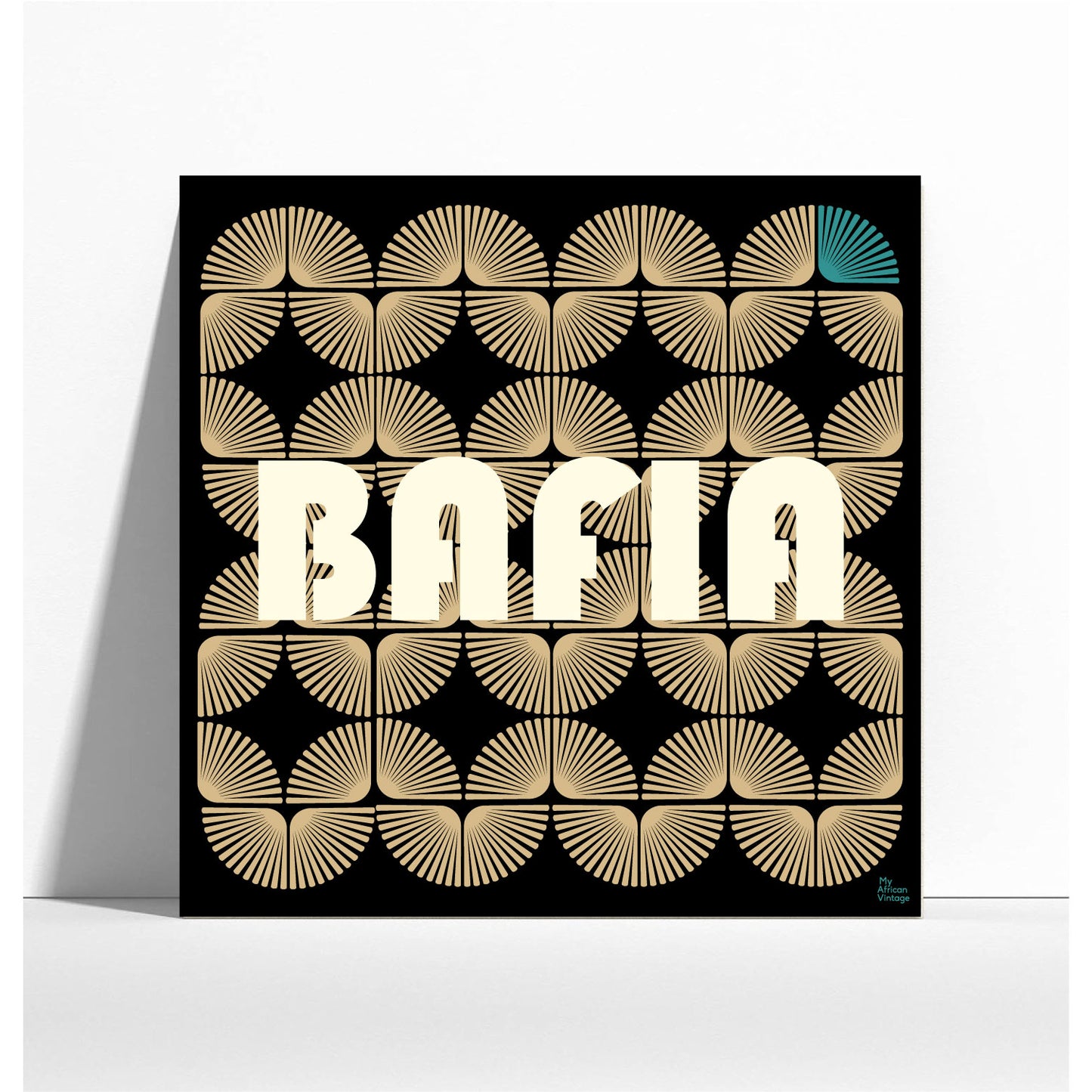 "Bafia" retro style poster  - "My African Vintage" collection