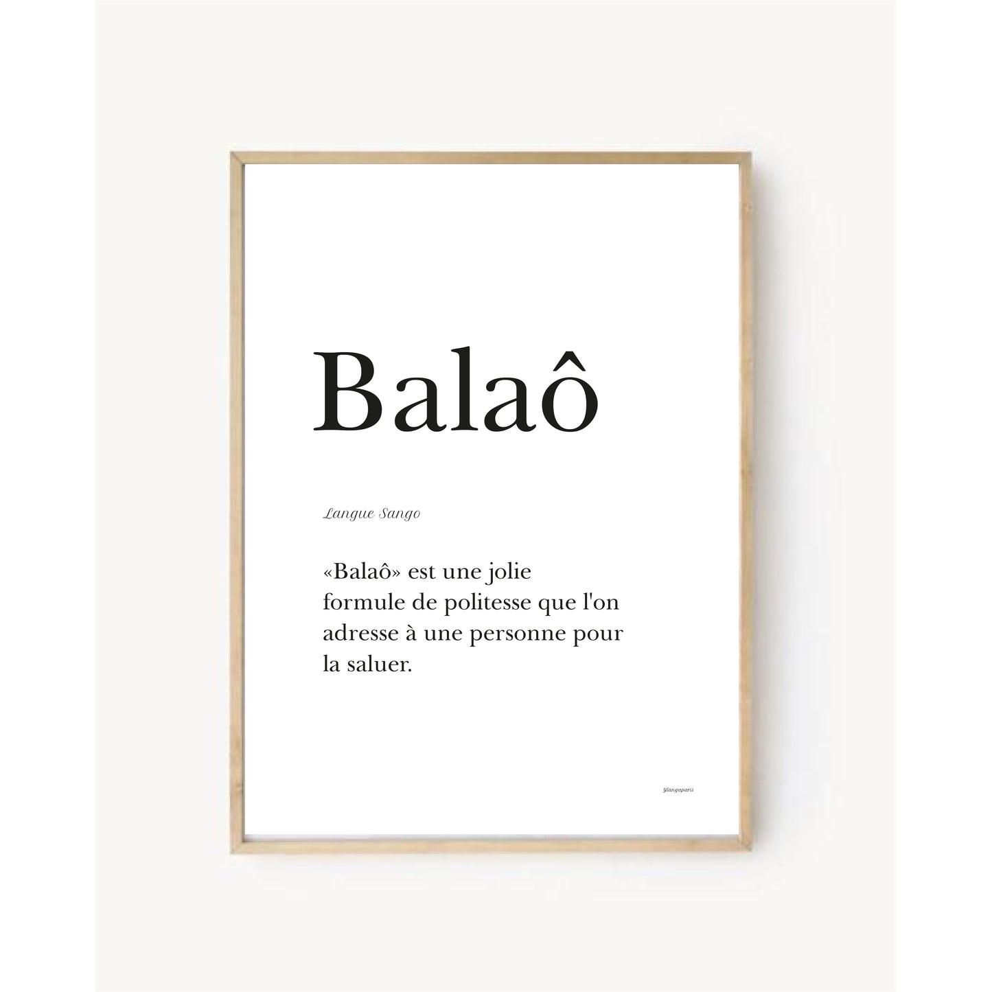 Affiche "Balaô" - Salut en Sango