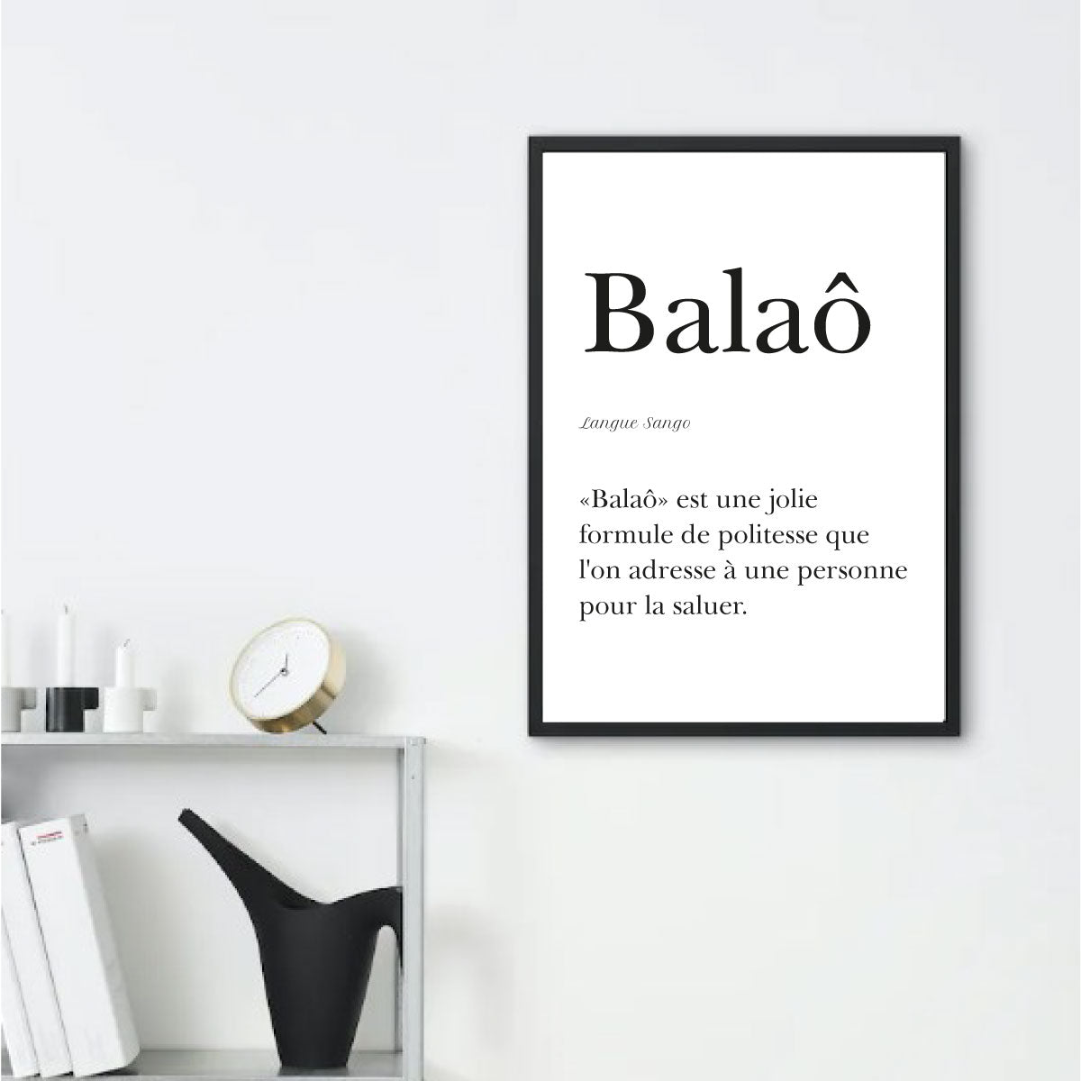 "Balaô" poster - Hello in Sango