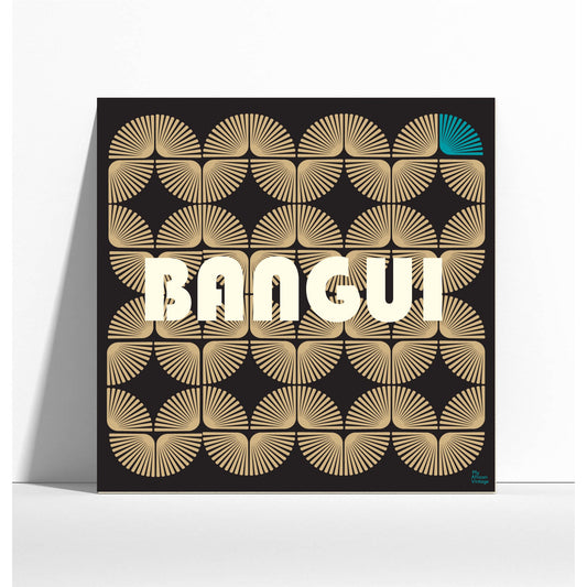 "Bangui" retro style poster - "My African Vintage" collection
