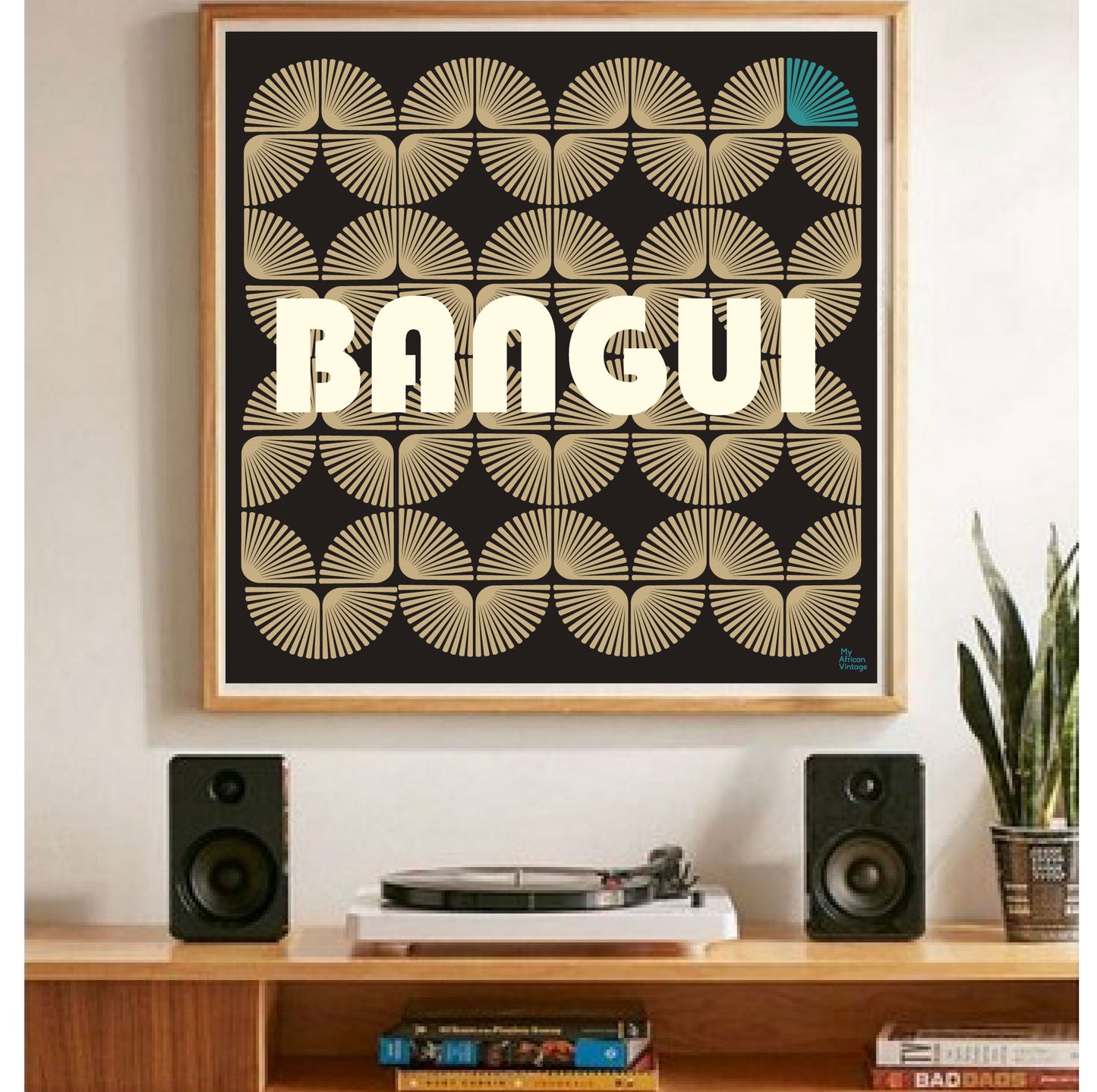Affiche style rétro "Bangui" - collection "My African Vintage"