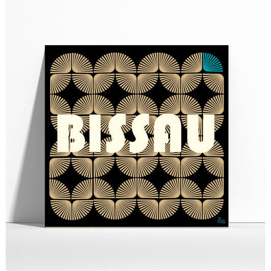 "Bissau" retro style poster - "My African Vintage" collection