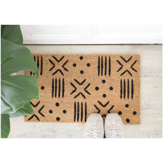 Bogolan pattern door mat 