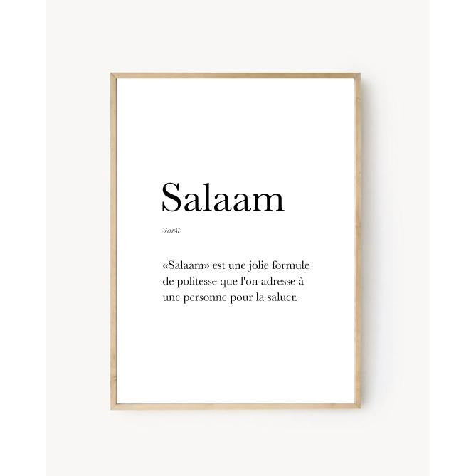 Affiche Bonjour en Farsi - "Salaam"