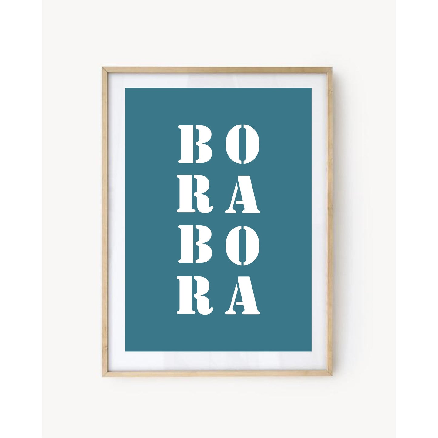 "Bora Bora" poster - Turquoise Blue